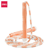 得力(deli)安格耐特F4139竹节跳绳日常活动锻炼跳绳可调节学生成人健身运动跳绳(粉)