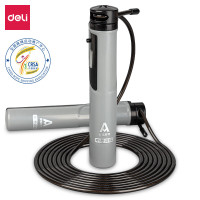 得力(deli)安格耐特跳绳计数跳绳考试钢丝训练健身中考专用跳绳计时器钢丝绳 得力安格耐特F4113黑色跳绳