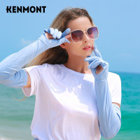 卡蒙(Kenmont)防晒手套女款夏天薄袖套防紫外线长手套开车骑车装备 均码KM-3793