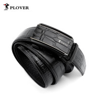 PLOVER香港啄木鸟 皮带 GD00008-DA-G1 黑 头层牛皮鳄鱼纹皮带 高端皮盒