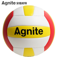 得力(deli)安格耐特F1253 5号PVC机缝排球(白+黄+红)
