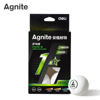 得力(deli)安格耐特FH278-W一星级乒乓球(6只装)(白)(盒)