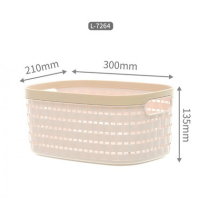 禧天龙(Citylong)L-7264比格收纳篮3个装(米白) 桌面收纳盒储存置物框收纳筐整理篮整理箱塑料筐收纳