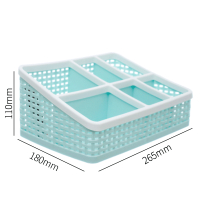 禧天龙(Citylong)L-7266比格收纳篮(浅蓝) 桌面收纳筐杂物筐桌面办公套装收纳盒