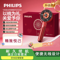 飞利浦(PHILIPS)智能按摩梳[小红梳]经络梳EMS红光养护发头部按摩器实用礼盒