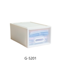 禧天龙(Citylong)G-5201收纳柜4个装(透白) 家用折叠整理盒多层储存箱