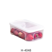 禧天龙(Citylong)H-4048保鲜盒(透白) 家用食品抗菌收纳盒 长方形塑料密封食品盒冷冻整理储物盒