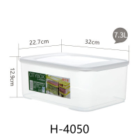 禧天龙(Citylong)H-4050保鲜盒3个装(透白)长方形塑料密封食品盒冷冻整理储物盒