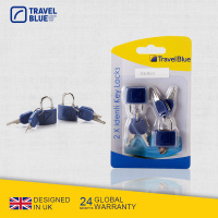 英国蓝旅(Travel Blue)024 蓝色 2个识别钥匙锁迷你箱包锁彩色学生锁密码箱抽屉锁