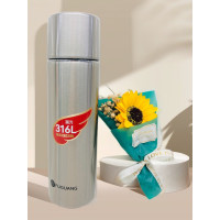 富光 2024新款保温杯FGZ2420优铭双饮休闲杯316不锈钢带滤网 FZG2420-500本色 500ml