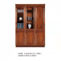 福邦文件柜储物柜油漆系列三门 右木门分节胡桃色