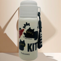 富光 涂鸦幸运双饮休闲杯316不锈钢便携保温杯 FGZ2422-460 白色 460ml