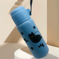 富光 涂鸦幸运双饮休闲杯316不锈钢便携保温杯 FGZ2422-460 蓝色460ml