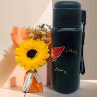 富光 涂鸦幸运双饮休闲杯316不锈钢便携保温杯 FGZ2422-460 黑色460ml