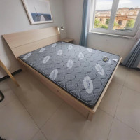 君供 家用现代木质单人床 含床垫一个床头柜 定制款 1500×2000mm