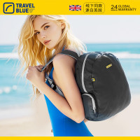 蓝旅(TRAVEL BLUE)068黑色 大号折叠双肩包轻便携皮肤包 男女通用户外旅行防泼水可折叠收纳双肩包