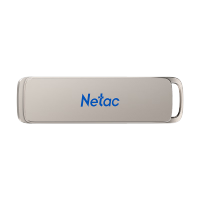 朗科Netac高速U盘UA33-128G 128GB暮河银色USB3.2 150MB/S疾速传输储存设备