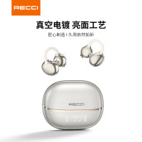 锐思RECCI 蓝牙耳机夹耳长续航 HIFI无损音质高清通话无线耳机通用 REP-W89 玫瑰金