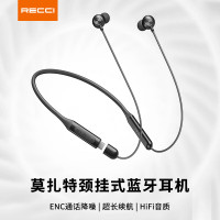 锐思(Recci) ENC通话降噪耳机自带Type-C输入接口可手机供电 REP-W41黑色
