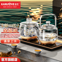 金灶(KAMJOVE) 0.8L涌泉式全自动上水电热水壶 玻璃烧水壶智能电茶炉保温整套茶具H19