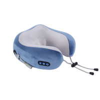 美仕达(Misida)按摩仪3D仿人揉捏亲肤莱卡面料新款智能语音多功能颈椎肩颈按摩枕 MS-8108蔚海蓝