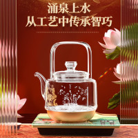 金灶(KAMJOVE) 0.8L复古优雅提梁壶涌泉式自动上水壶玻璃电热水壶茶台烧水壶恒温开水壶H17故宫宫廷文化