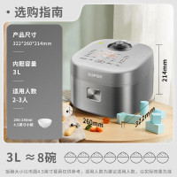 苏泊尔(SUPOR)电饭锅 低糖电饭煲 本釜内胆 304不锈钢 低糖甑 IH加热 SF30HC92 3L