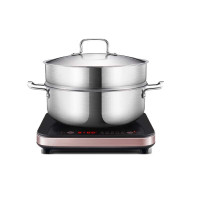 苏泊尔(SUPOR)电磁炉家用匀猛火 滑控调节火锅炉 微晶面板 一键爆炒 蒸煮煎炸烧水雙C21-IC20