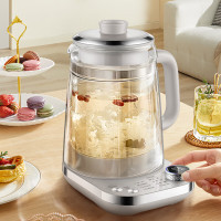 苏泊尔(SUPOR)养生壶 体防烫保温煮茶器 316L不锈钢 隔水炖盅旋钮可视温度 煮茶壶SW-15Y09 1.5L