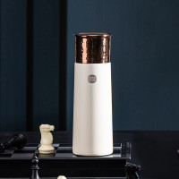 焖大师 时光印记随行杯SG500户外旅行茶水分离机械温显保温杯焖茶杯 珍珠白500ml