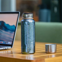 焖大师(MENDASHI)全钛绅士闷泡杯茶水分离纯钛杯高档 520ml MD520T冰川蓝