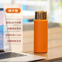 焖大师(MENDASHI)龙盛随行杯MD500T保温杯随行杯户外便携钛茶隔保温杯柿子橙 500ml