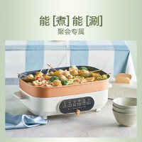 苏泊尔 ZMD安心系列 煎烤机 电脑型美食家系列米白色+香槟金 JD3424D08