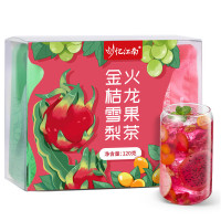 忆江南 正品塑盒养生花茶红枣桂圆八宝罗汉果金桔雪梨菊花姜枣茶 120g金桔雪梨火龙果茶