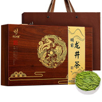 忆江南 龙井礼盒木质255g礼袋送长辈朋友早春绿茶年货礼盒 255g*龙跃凤鸣龙井礼盒