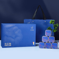 忆江南 大红袍礼盒年货罐装特级乌龙送礼茶叶144g岩茶礼盒装茶叶 144g合心茶大红袍礼盒