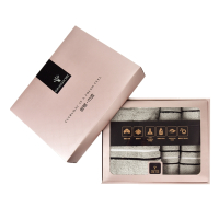 金号 清然系列-16 壹浴巾两方巾两毛巾礼盒装 HY3118-16 灰色米白色(颜色可备注)