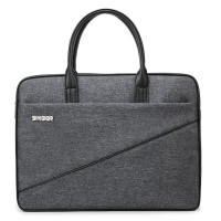 斯莫尔(SIMOER) 商务休闲公文包 大容量手提包 公文袋 文件袋 电脑包 SL-1717 灰色