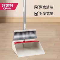 好媳妇 不粘头发家用软毛卫生间扫地专用清洁工具 轻巧款皓白带齿扫连铲两件套 AGW-4487