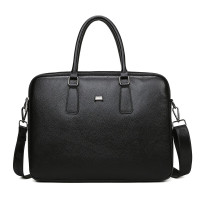 斯莫尔(SIMOER) 公文包 男士真皮手提包 电脑包 手提袋 档案袋 文件袋 SL-1902 黑色 横款