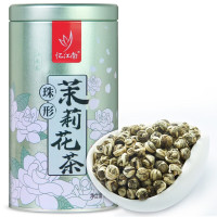 忆江南 茉莉龙珠茶叶特种产横县原产绿茶新茗茶200g茉莉花茶罐装 200g罐装茉莉龙珠