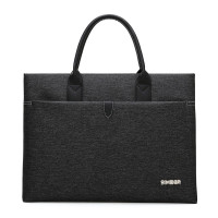 斯莫尔(SIMOER) 公文包 男电脑包 手提包 防水商务包 文件夹 手提袋 文件袋 SL-538 黑色 横款