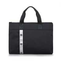 斯莫尔(SIMOER) 商务休闲包 防水公文包 公文袋 手提包 电脑包 文件袋 SL-8136 黑色 横款