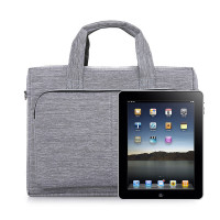 斯莫尔(SIMOER) 大容量商务防水15.6英寸电脑包 牛津布公文包 手提包 SL-8139 灰色