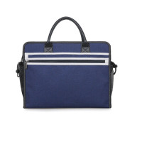 斯莫尔(SIMOER) 横款时尚商务手提包 男大容量文件包 公文包 单肩斜挎包 SL-8143 蓝色