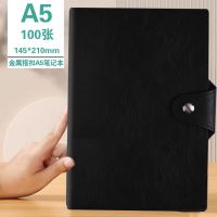 斯莫尔(SIMOER)A5/75G100张商务记事本带扣皮面笔记本办公笔记本子会议记录本A5带扣黑色3014可定制