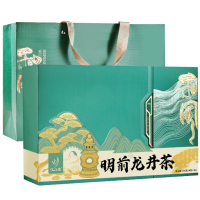 忆江南和风特级明前龙井茶2024新茶茶叶礼盒装绿茶送礼长辈送领导 明前特级龙井礼盒256g