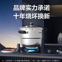 苏泊尔(SUPOR)高压锅 燃气压力锅 304不锈钢 防爆家用燃气灶电磁炉 带蒸格银河星 YS26E