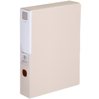 齐心(COMIX) A1305 颜选莫兰迪档案盒 A4 55mm 米黄 18个/箱