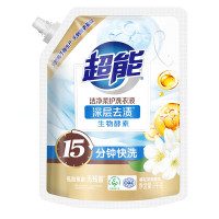 超能 1kg*8洁净柔护洗衣液(鲜艳亮丽)(D) 持久留香 生物酵素 深层去渍 低泡易漂